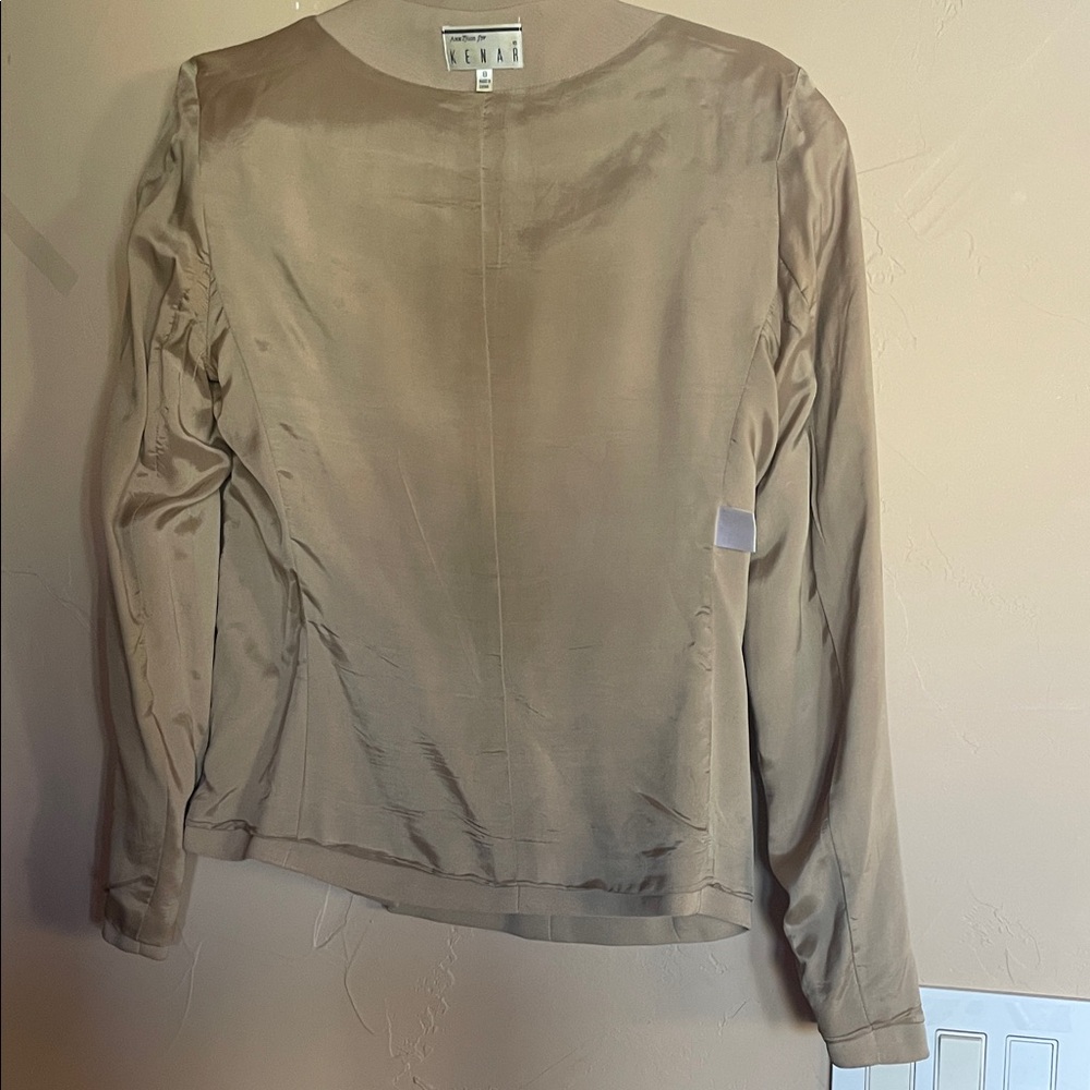 Kenar Beige Labelled Women's Jacket - Neutral Tan Tone - Picture 7 of 9